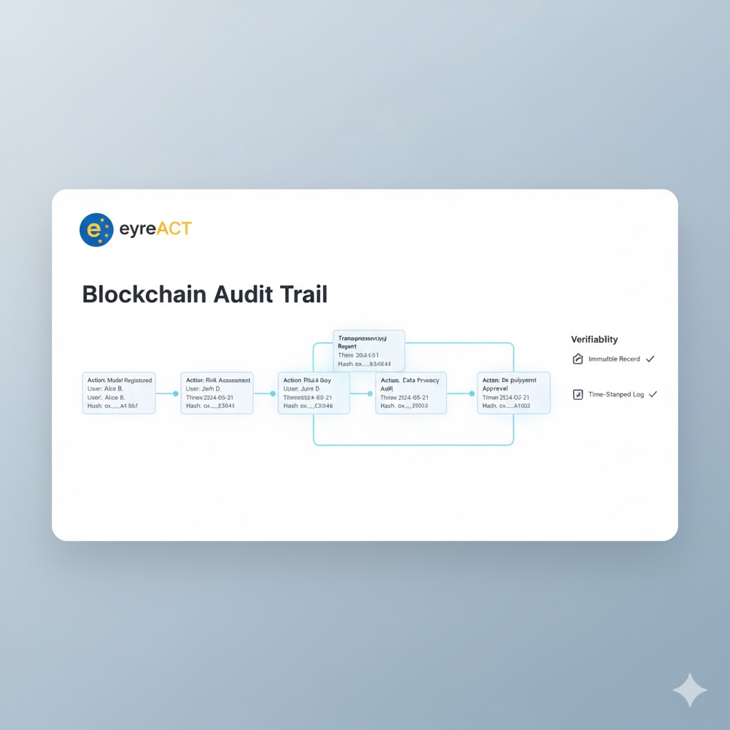 Blockchain Audit Trail - Immutable compliance records